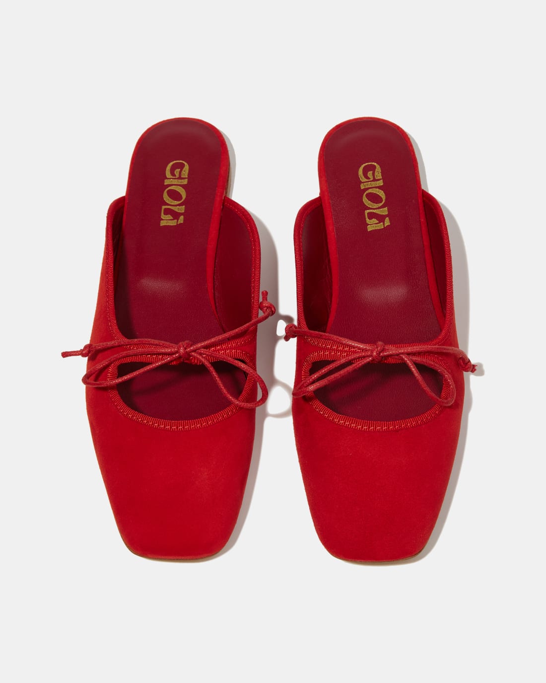 Красные замшевые слиперы с бантиком - Image 3 of 5