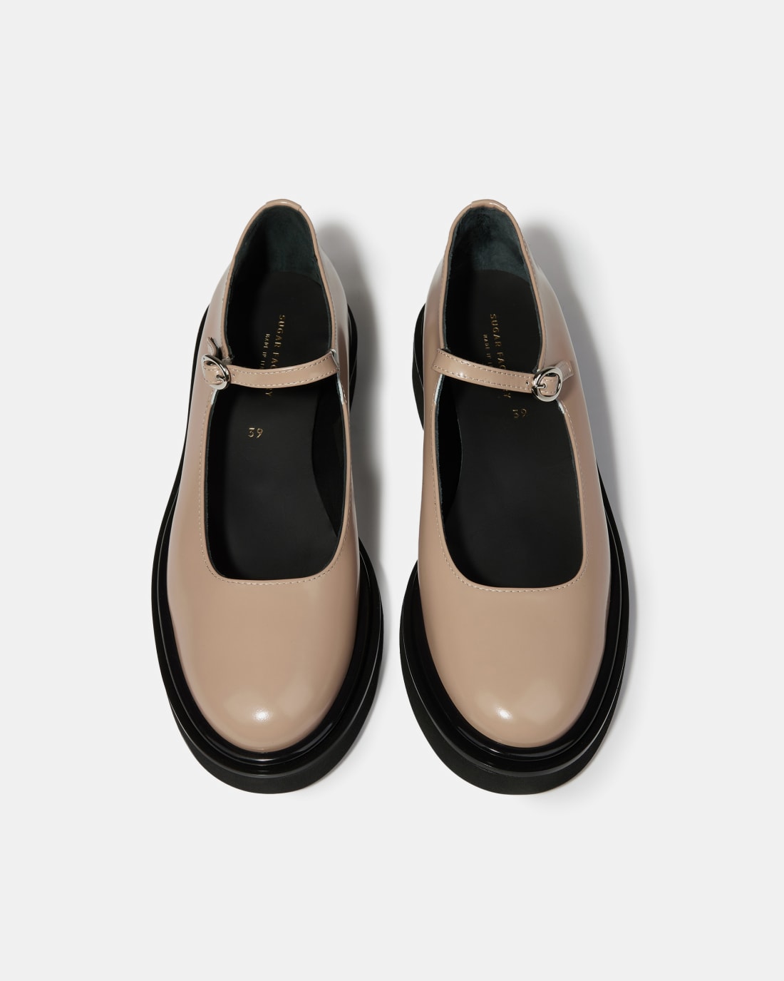 Бежевые кожаные туфли на платформе - Image 3 of 5