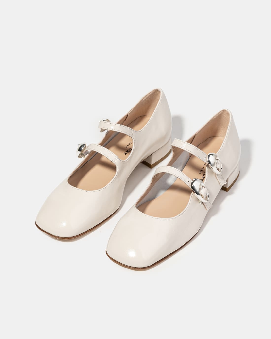 Бежевые кожаные туфли с пряжками - Image 2 of 4