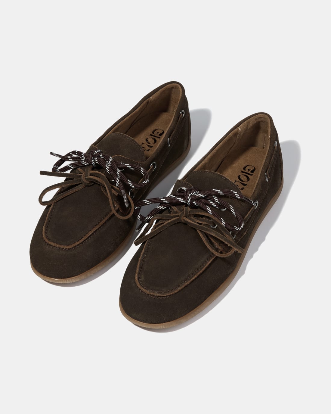 Темно-коричневые мокасины из замши