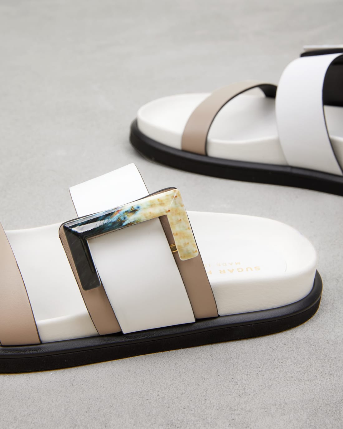 Белые кожаные шлепанцы - Image 4 of 7