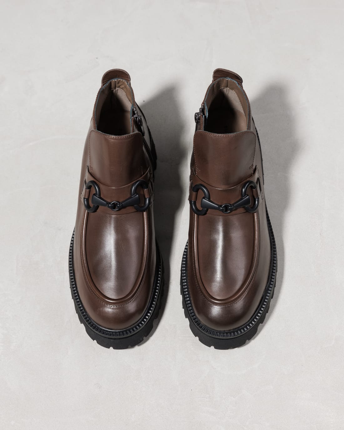 Коричневые кожаные полуботинки - Image 3 of 5
