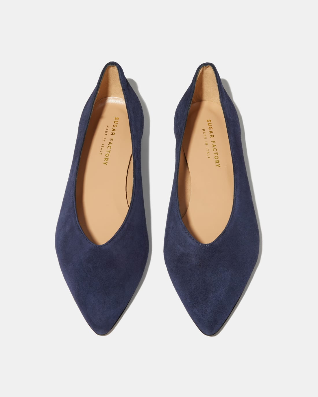 Темно-синие замшевые туфли