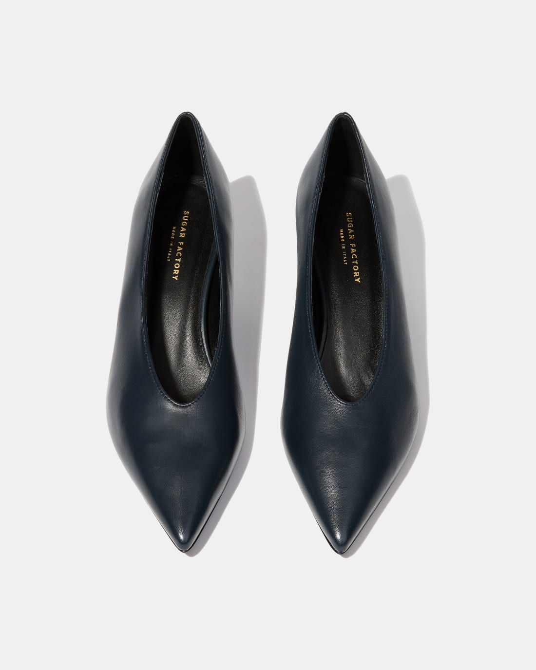 Темно-синие кожаные туфли на каблуке - Image 3 of 5