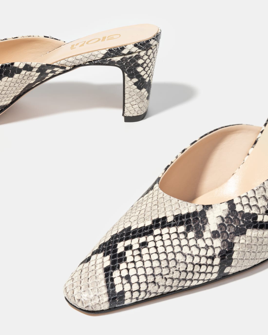 Кожаные мюли с принтом питона - Image 4 of 5