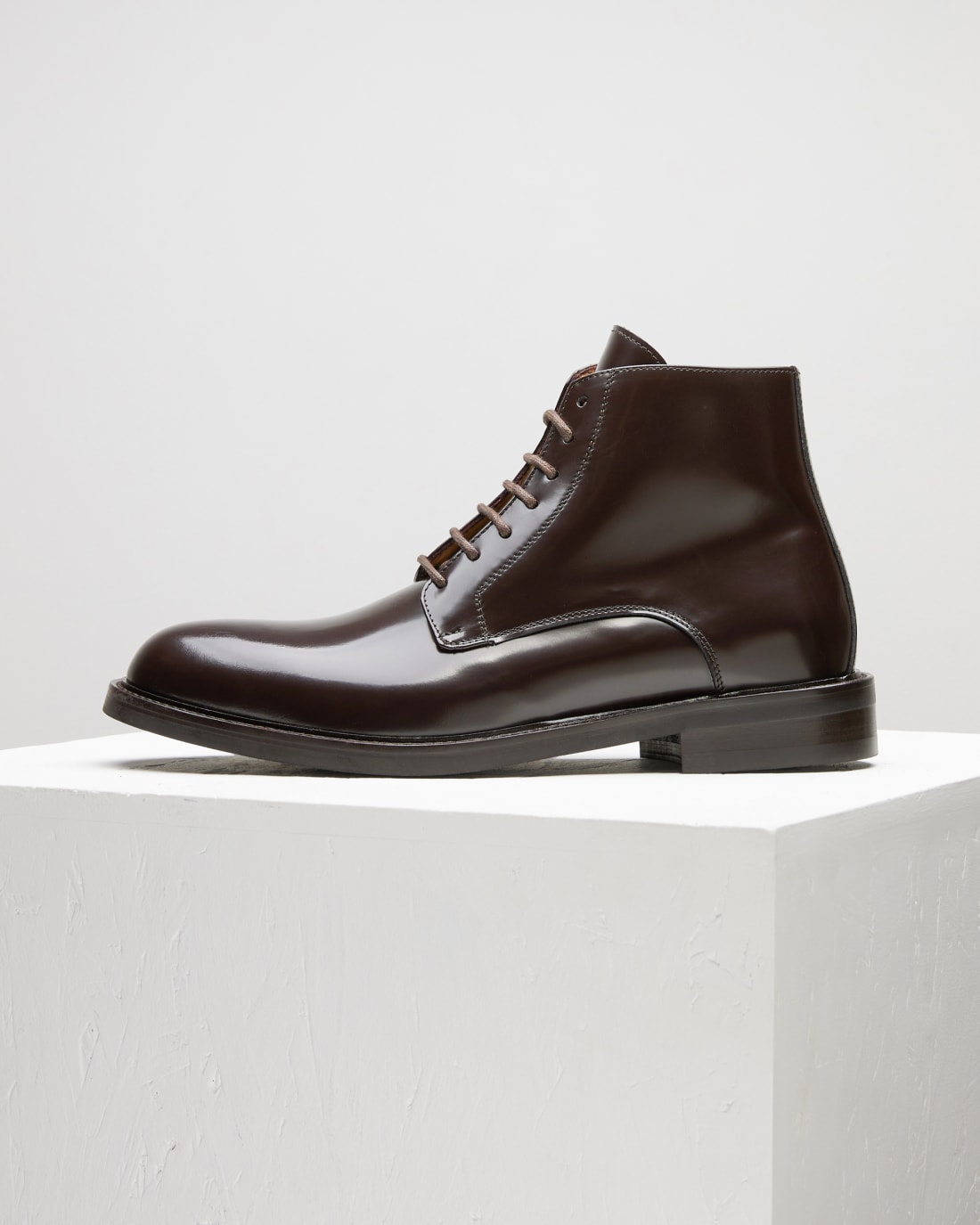 Темно-коричневые кожаные ботинки - Image 1 of 5