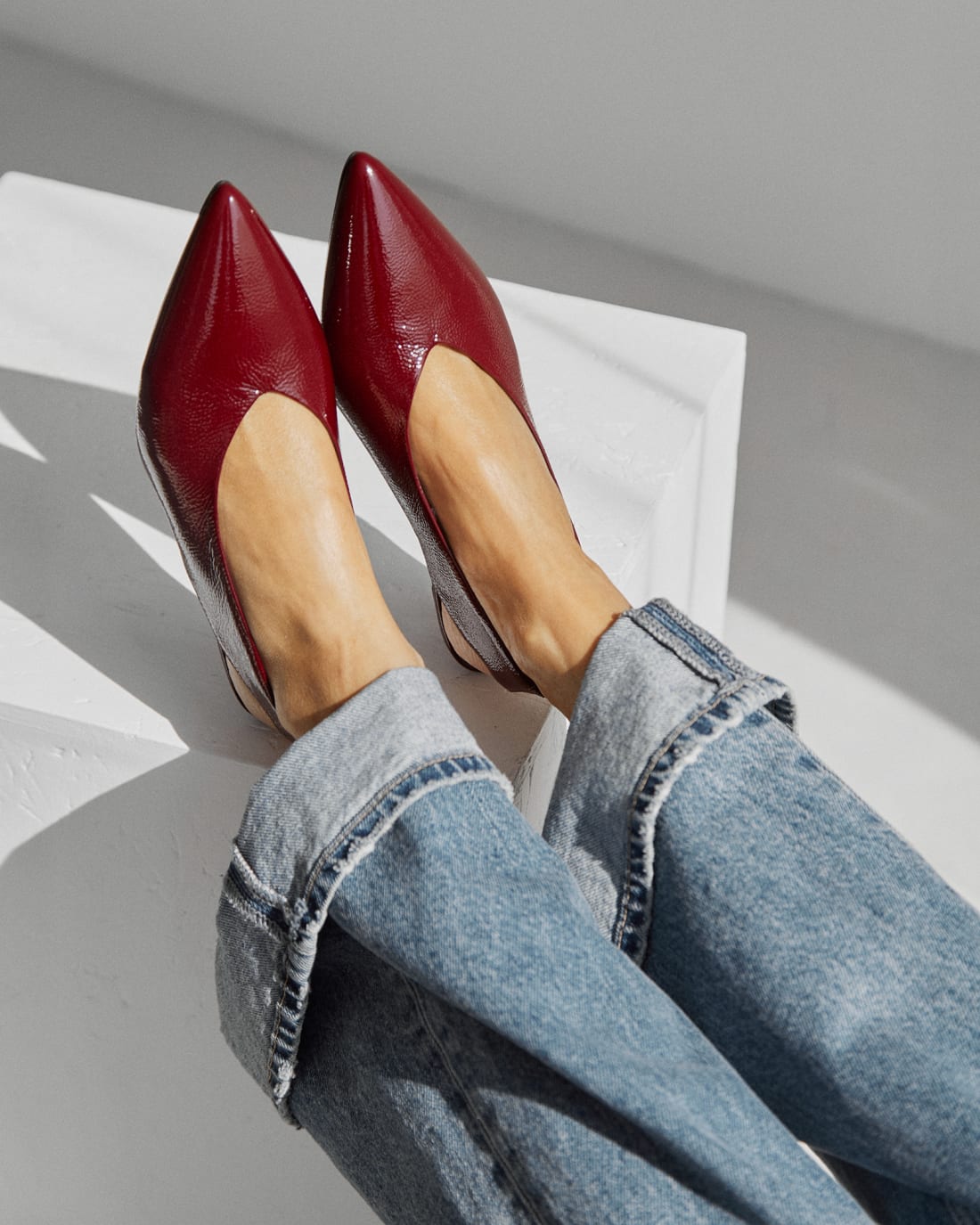 Бордовые туфли из натуральной лакированной кожи - Image 6 of 6