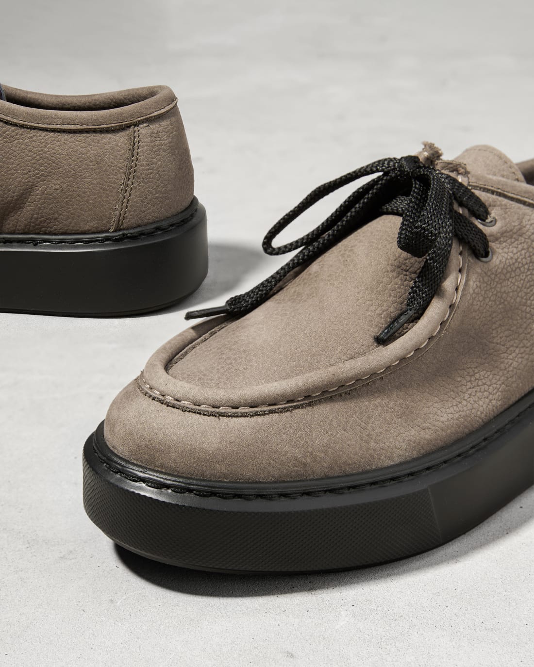 Тёмно-серые кожаные полуботинки - Image 4 of 6