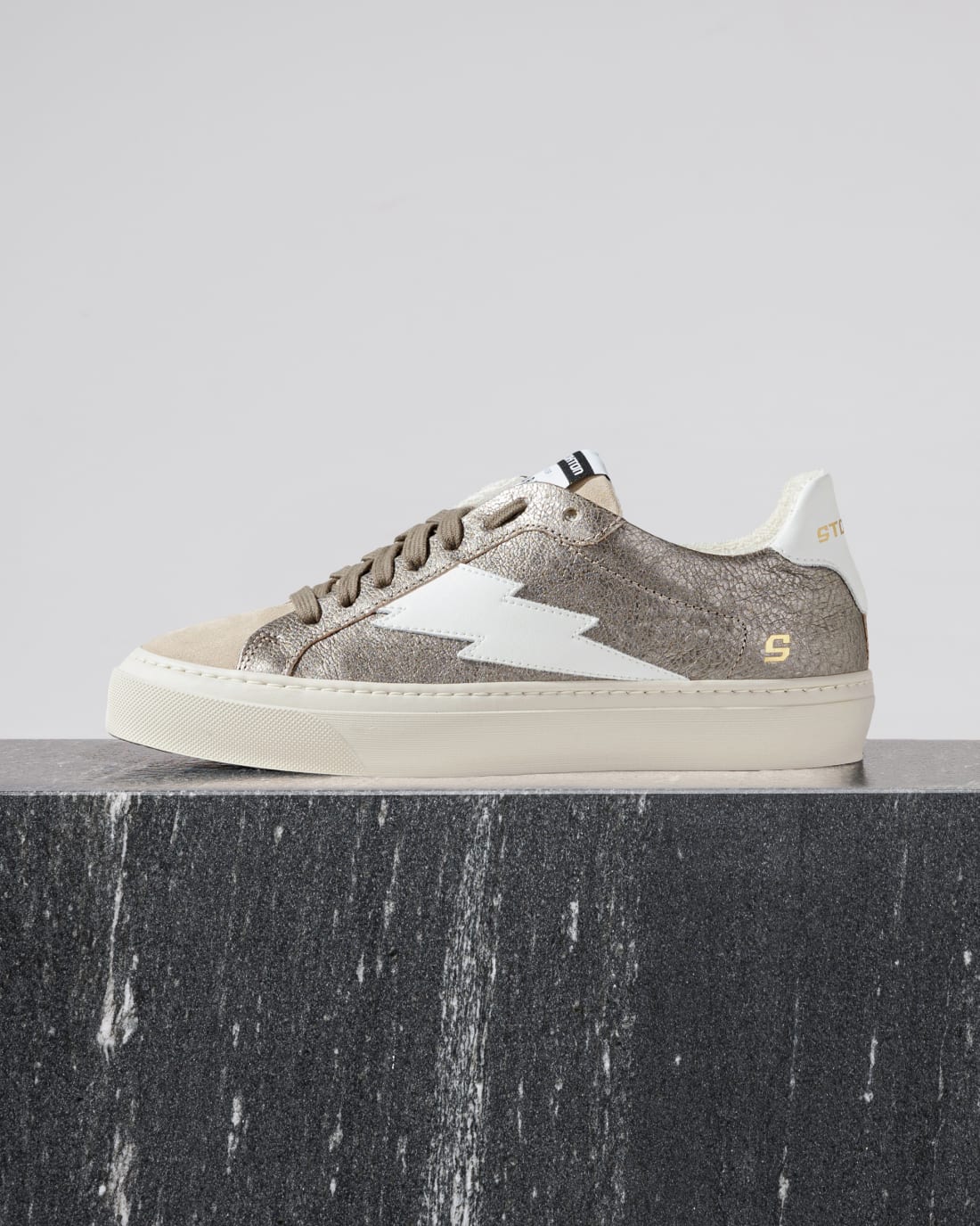 Бежевые кеды из натуральной кожи - Image 1 of 6