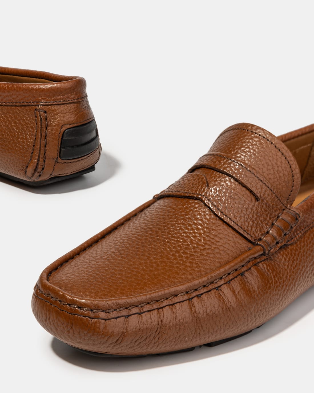 Коричневые кожаные мокасины - Image 4 of 5