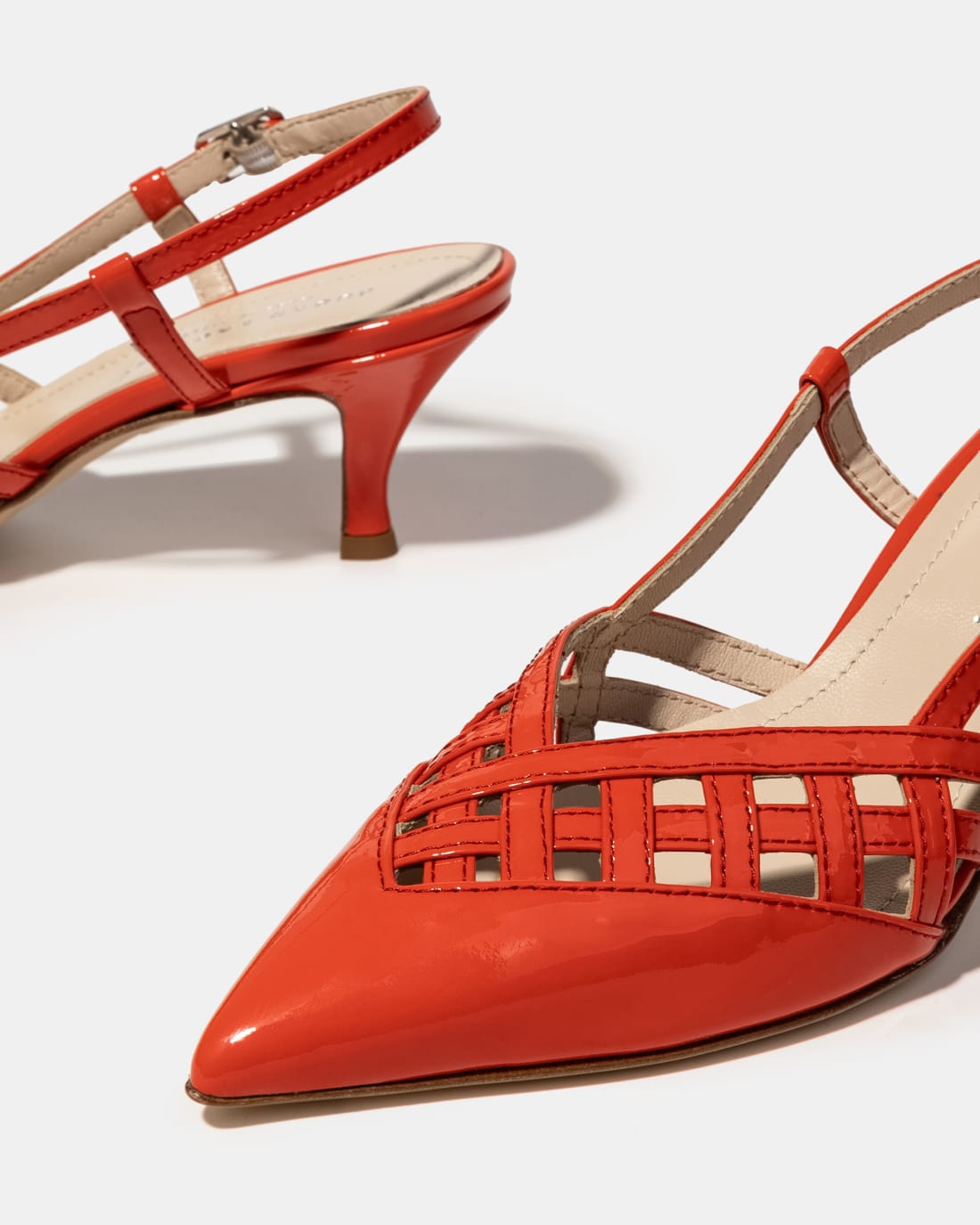 Красные лакированные туфли на каблуке - Image 4 of 5