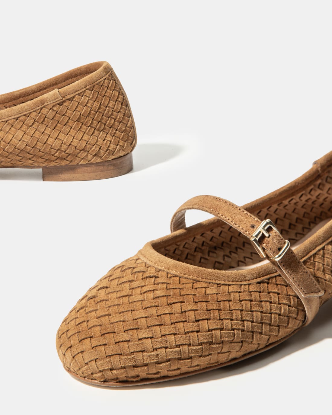 Коричневые балетки с ремешком - Image 4 of 4