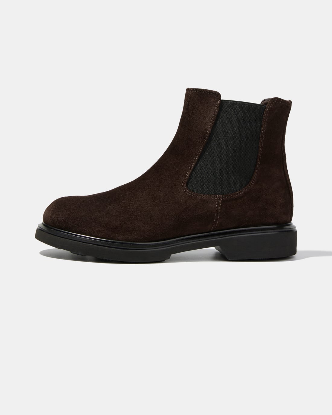 Темно-коричневые замшевые ботинки