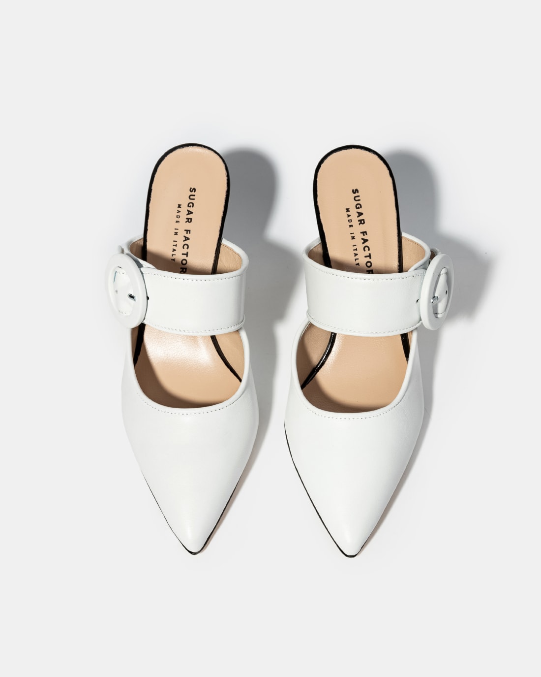 Белые кожаные туфли на высоком каблуке - Image 3 of 4