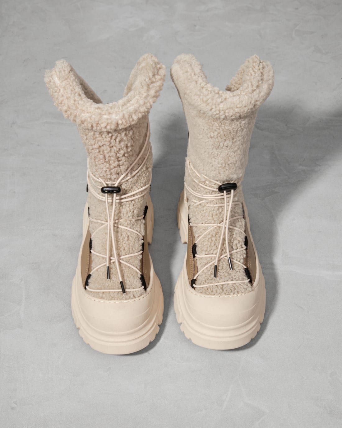 Бежевые кожаные зимние ботинки - Image 3 of 4