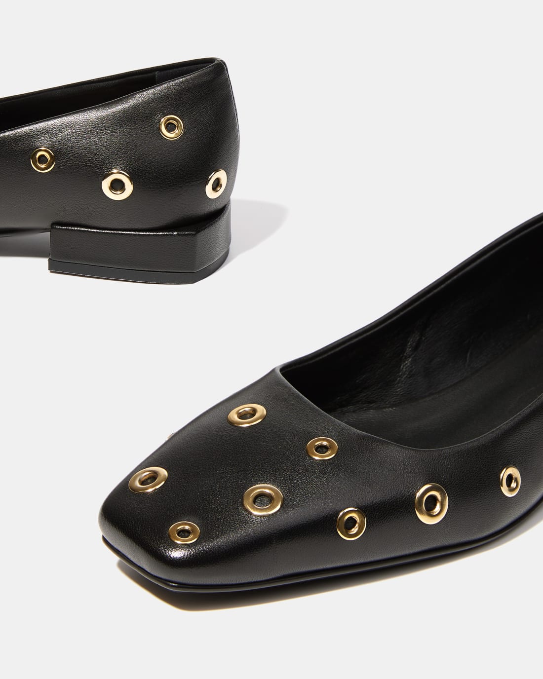 Черные кожаные туфли с заклепками - Image 4 of 5