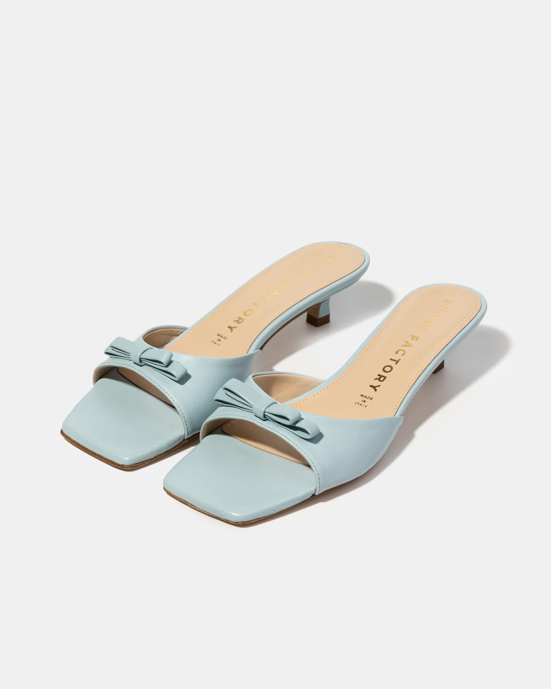 Светло-голубые мюли с бантиком - Image 2 of 5