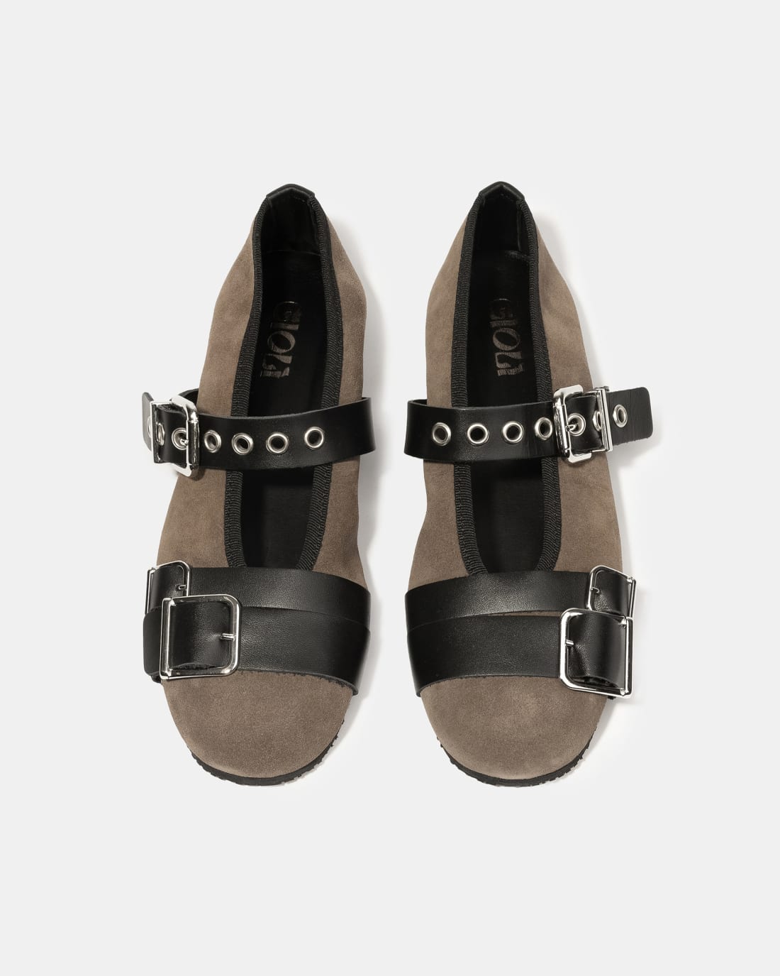 Темно-серые замшевые туфли с ремнем - Image 4 of 4