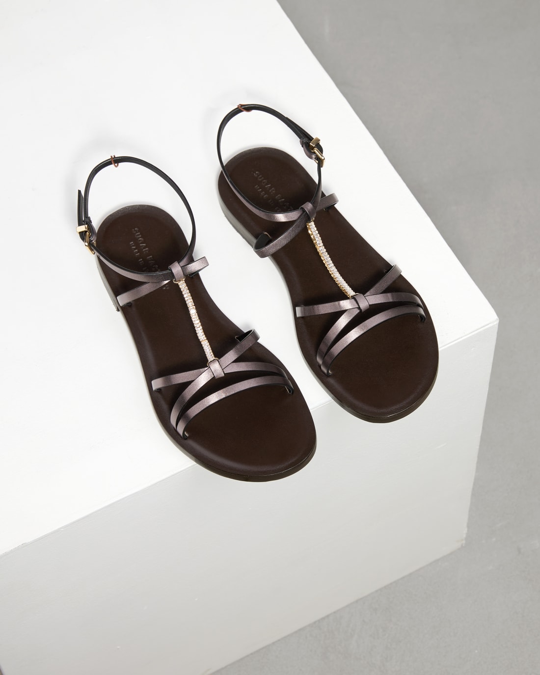 Серые кожаные босоножки - Image 2 of 7