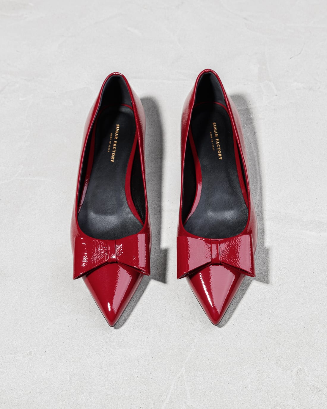 Бордовые лакированные туфли с бантом - Image 3 of 7