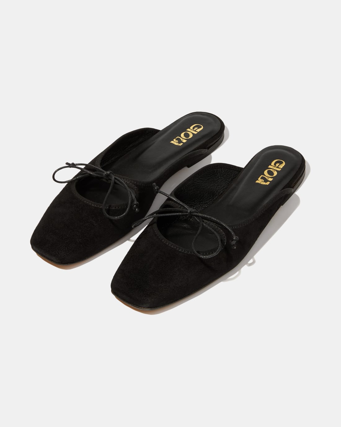 Черные замшевые слиперы с бантиком - Image 2 of 4