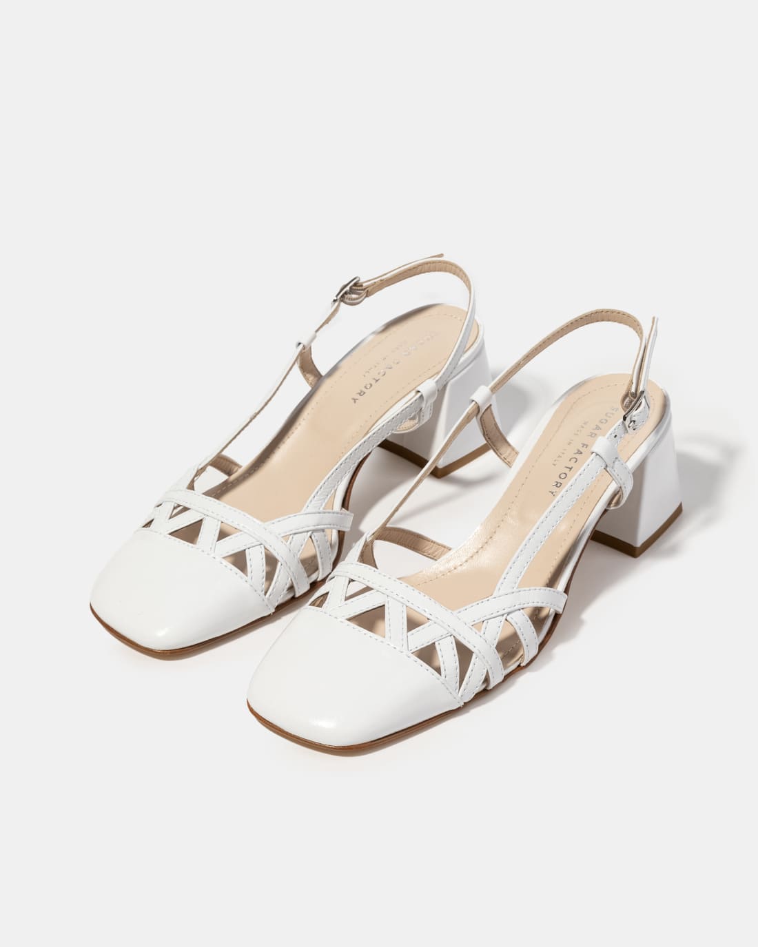 Белые лакированные туфли на каблуке - Image 2 of 5