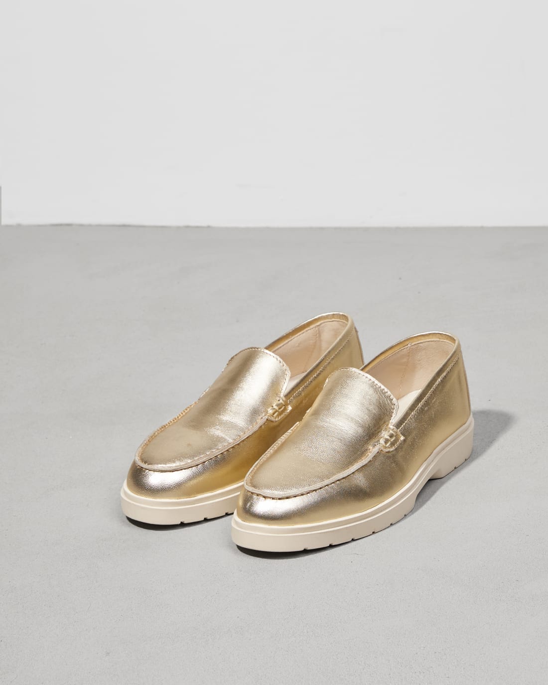 Золотые кожаные лоферы - Image 3 of 7