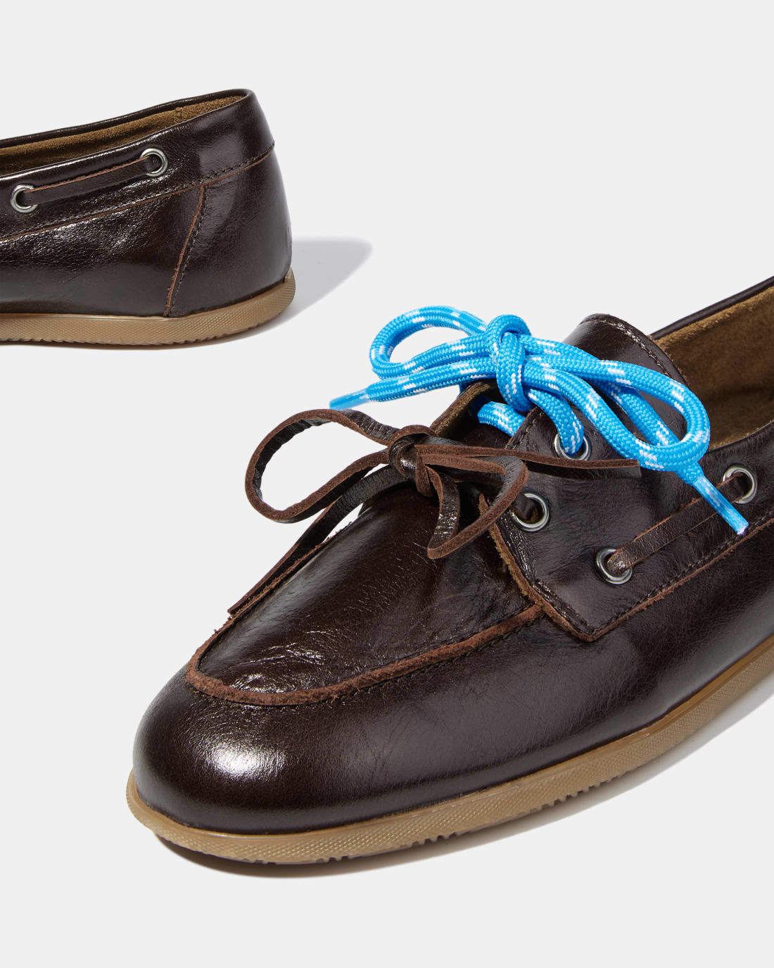 Темно-коричневые кожаные мокасины - Image 4 of 5