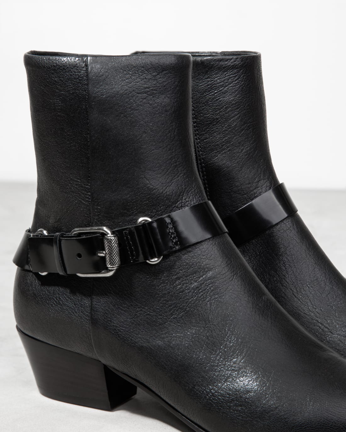 Черные кожаные ботильоны на каблуке - Image 4 of 6