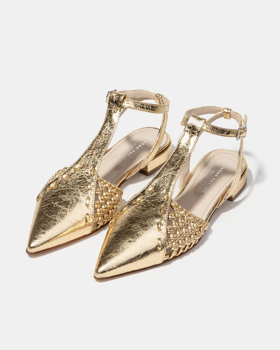 Золотистые туфли из натуральной кожи - Image 2 of 4