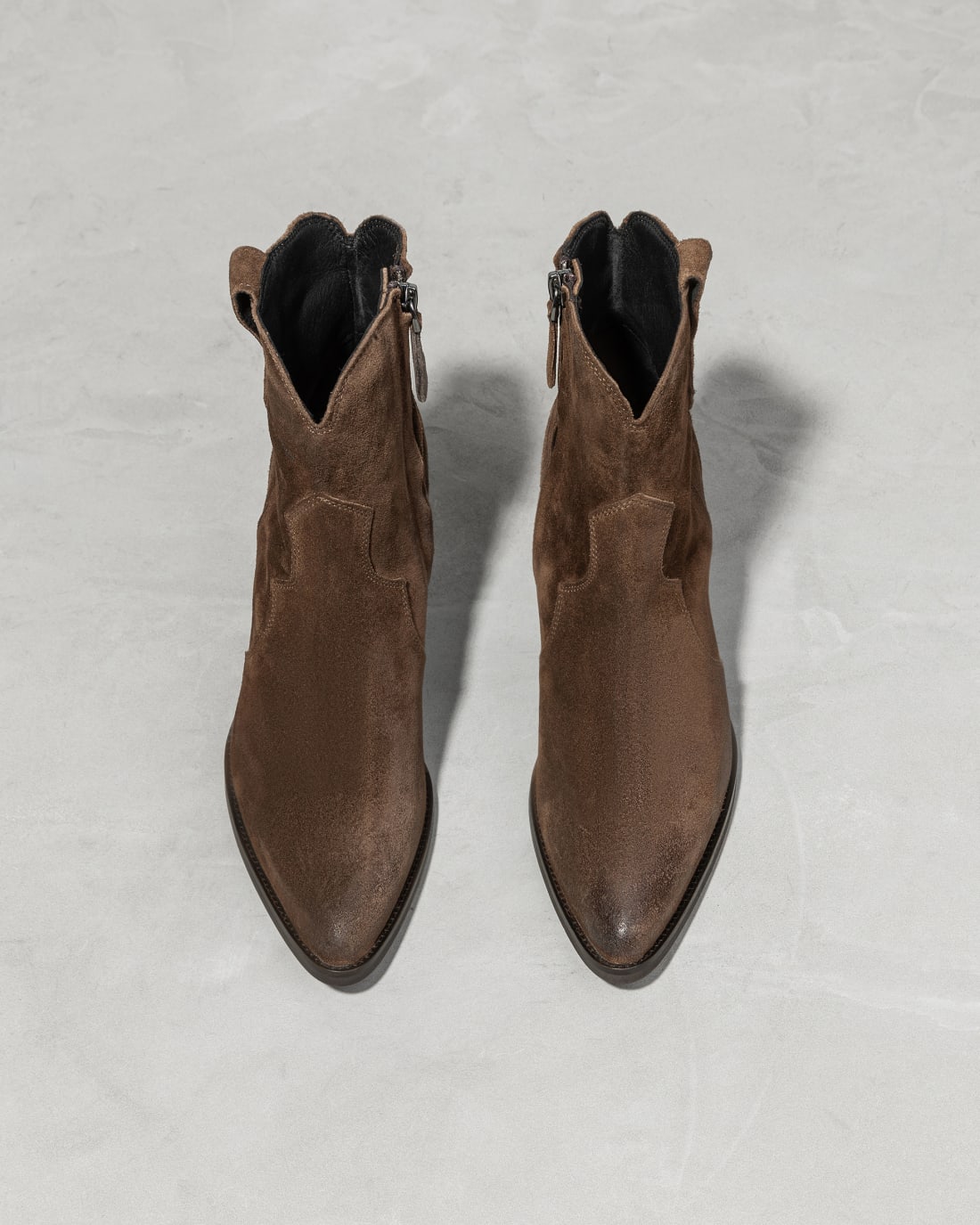 Коричневые замшевые казаки - Image 3 of 7