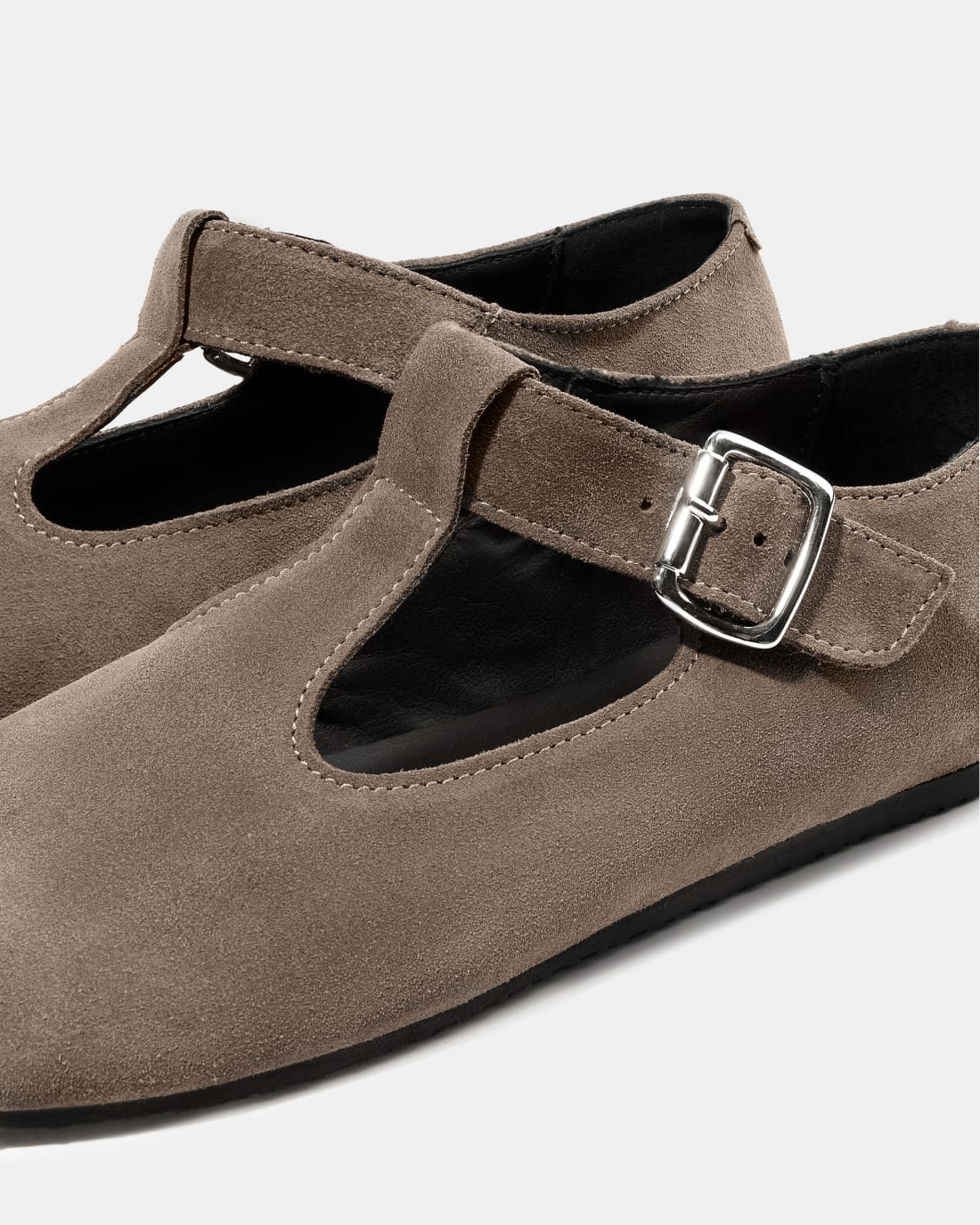 Бежево-серые замшевые туфли - Image 5 of 5