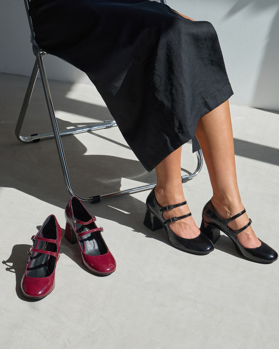 Черные лакированные женские туфли на каблуке - Image 7 of 7