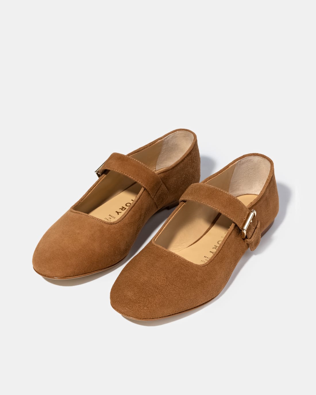 Коричневые замшевые туфли на плоской подошве - Image 2 of 4