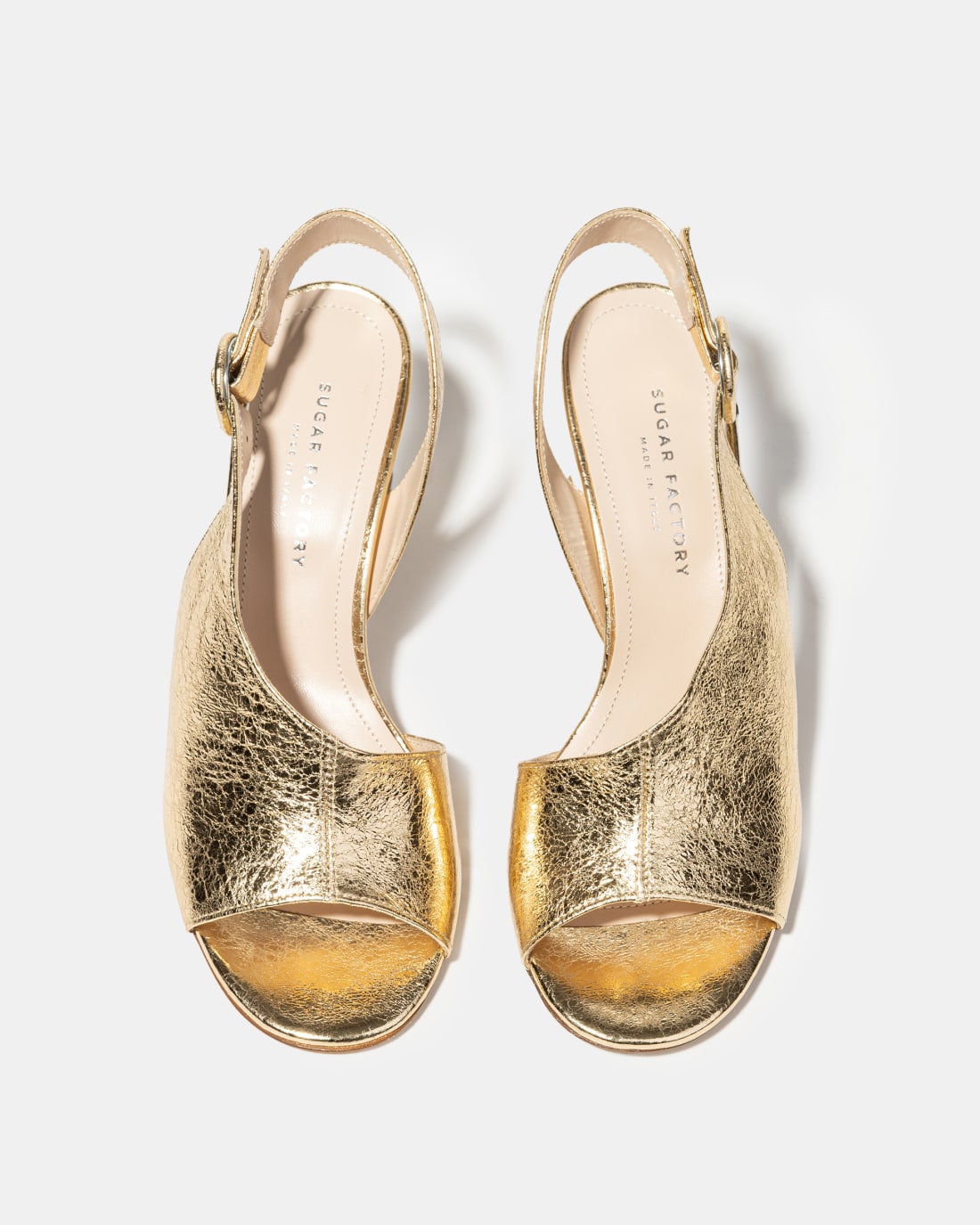 Золотистые босоножки на высоком каблуке - Image 3 of 4