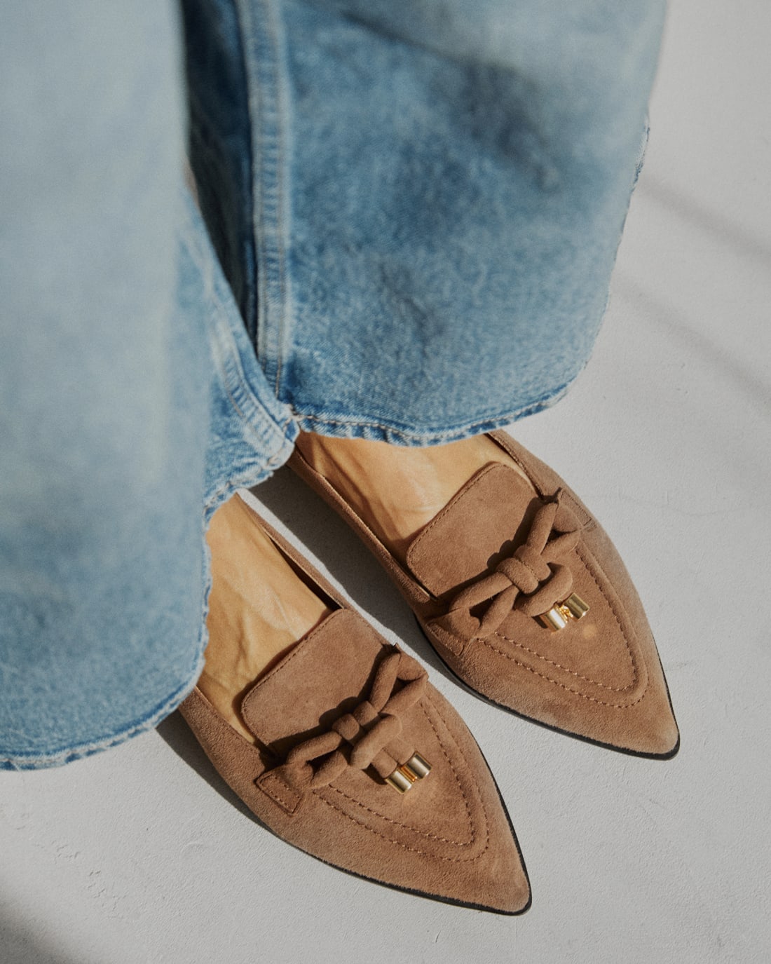 Коричневые замшевые туфли