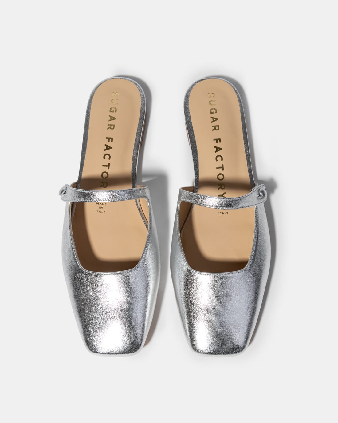 Серебристые слиперы из натуральной кожи - Image 3 of 5