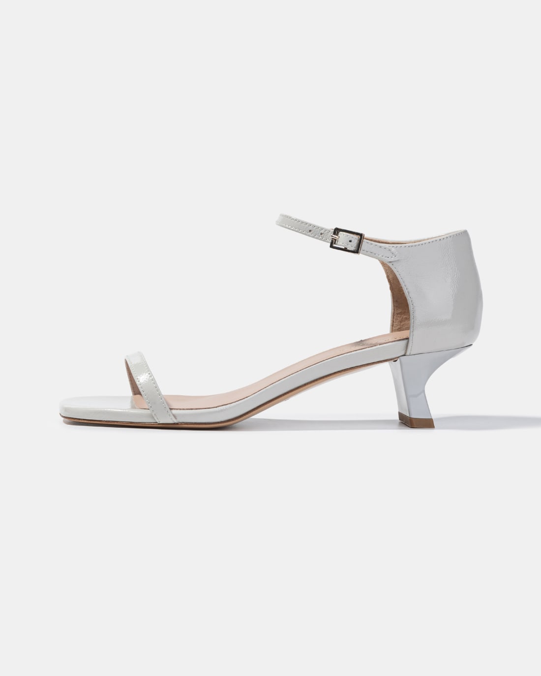 Cерые кожаные босоножки - Image 1 of 4