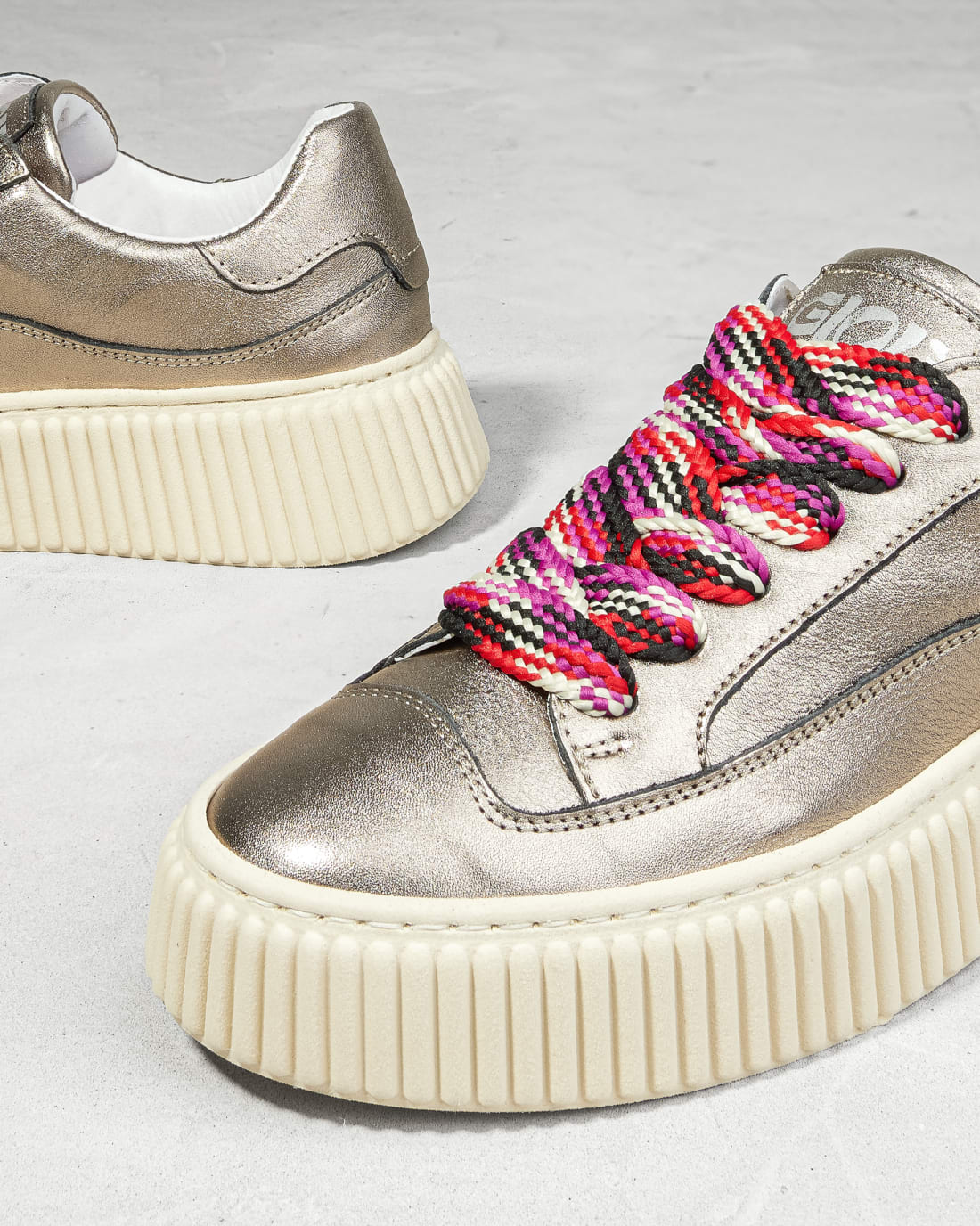 Серебряные кеды из натуральной кожи - Image 4 of 4