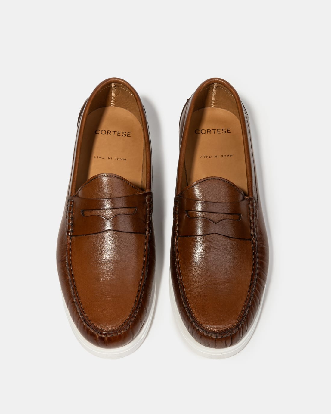 Коричневые кожаные лоферы - Image 3 of 5