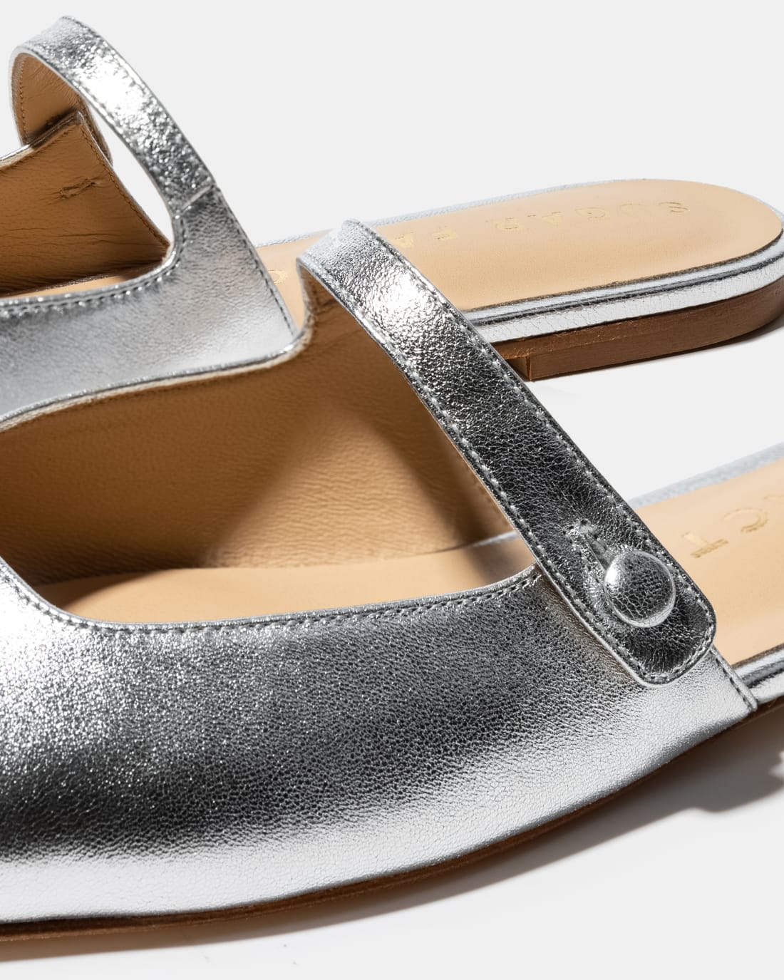 Серебристые слиперы из натуральной кожи - Image 4 of 5