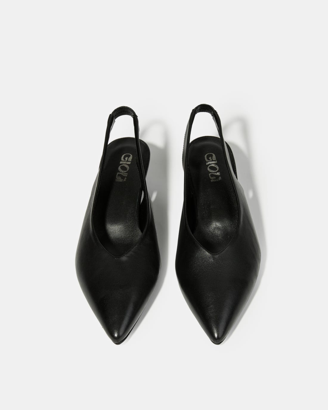 Черные туфли-слингбеки