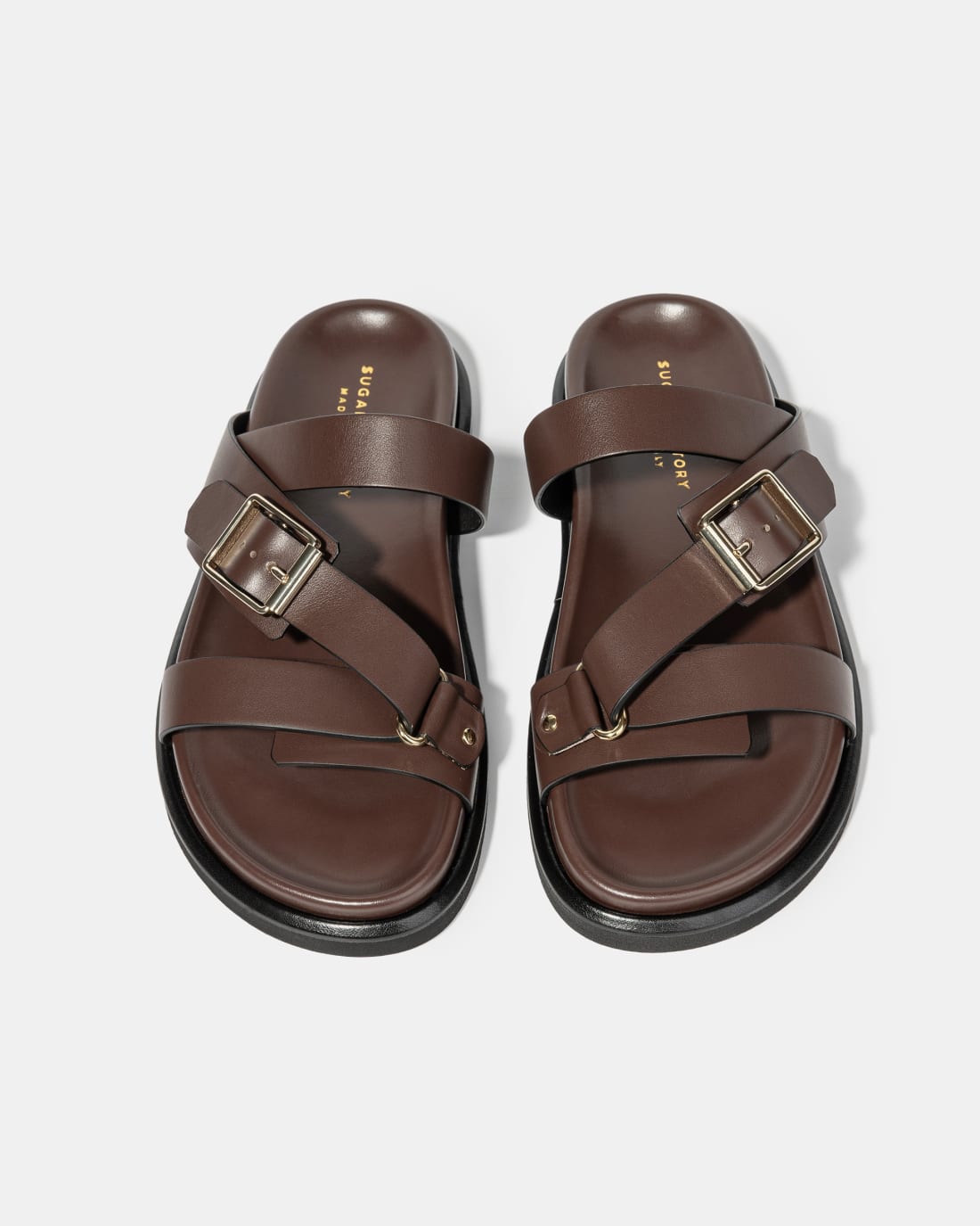 Коричневые кожаные шлепанцы - Image 3 of 4