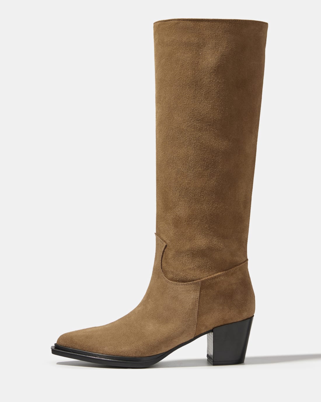 Коричневые сапоги из натуральной замши - Image 1 of 4