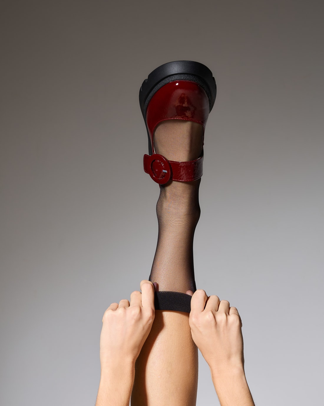 Бордовые кожаные туфли с ремешком - Image 6 of 6