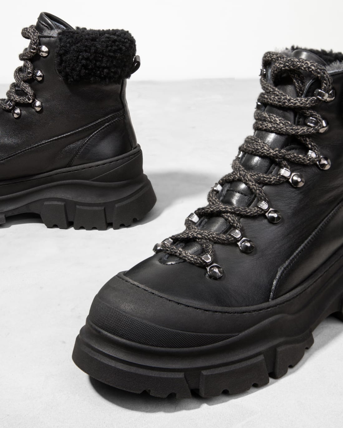 Черные зимние кожаные ботинки - Image 4 of 7