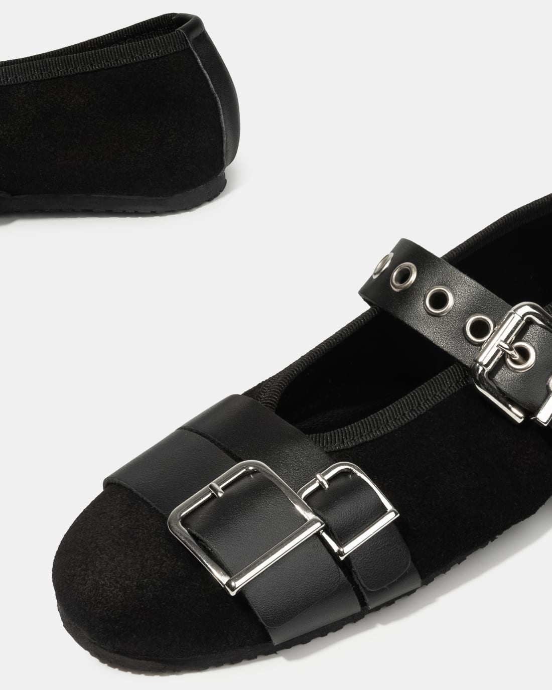 Черные замшевые туфли с ремешком - Image 5 of 5