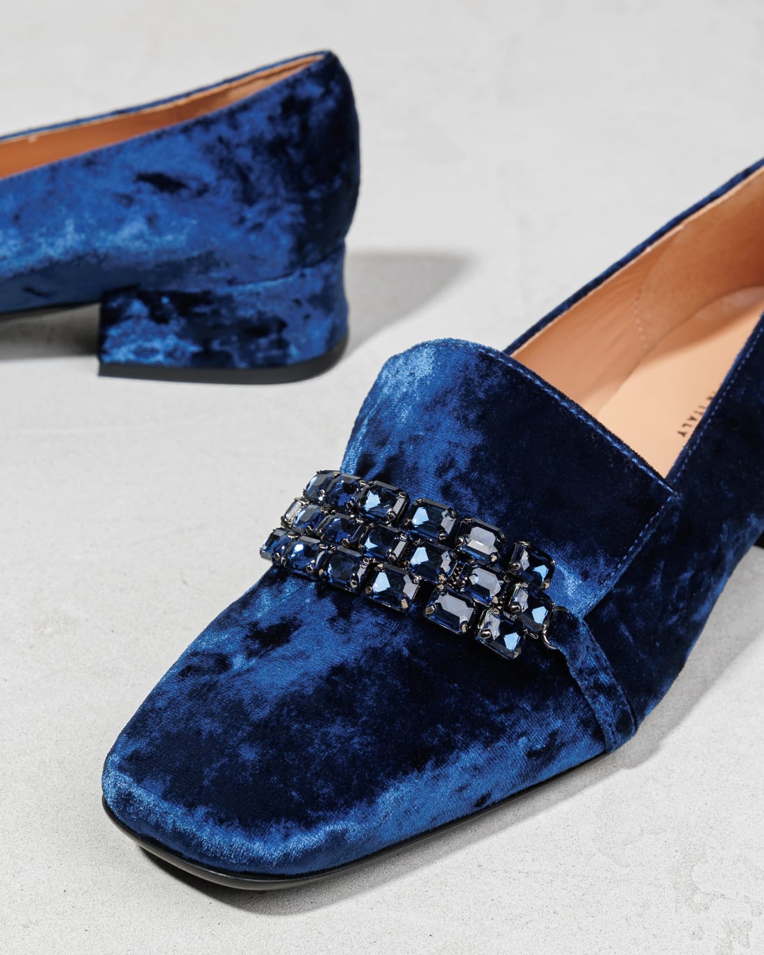 Синие лоферы из бархата - Image 4 of 4