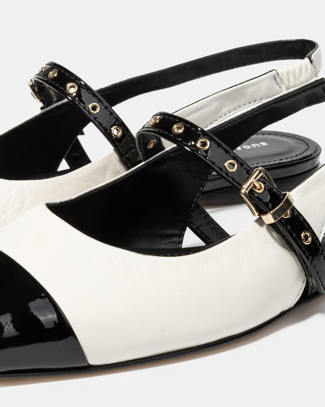 Черно-белые кожаные туфли - Image 4 of 5