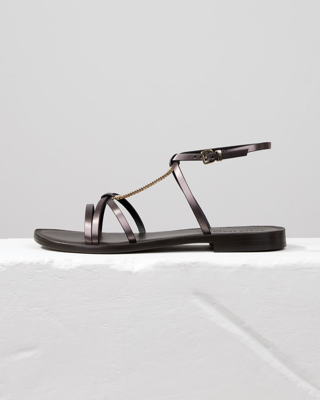 Серые кожаные босоножки - Image 1 of 7